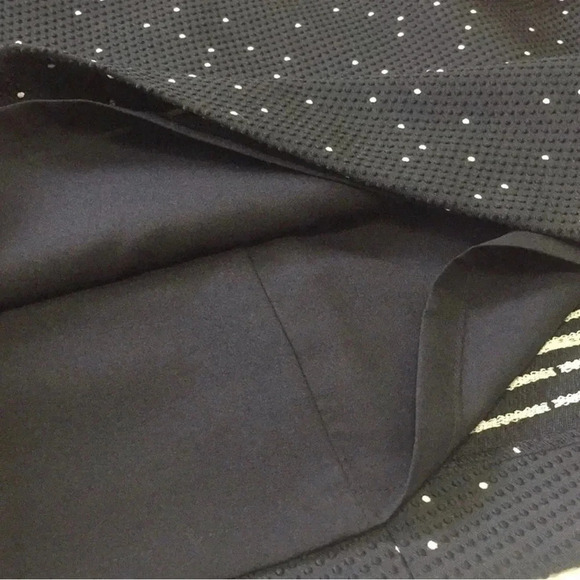 Ann Taylor lined skirt navy with white polka dots size 8 - Picture 5 of 10